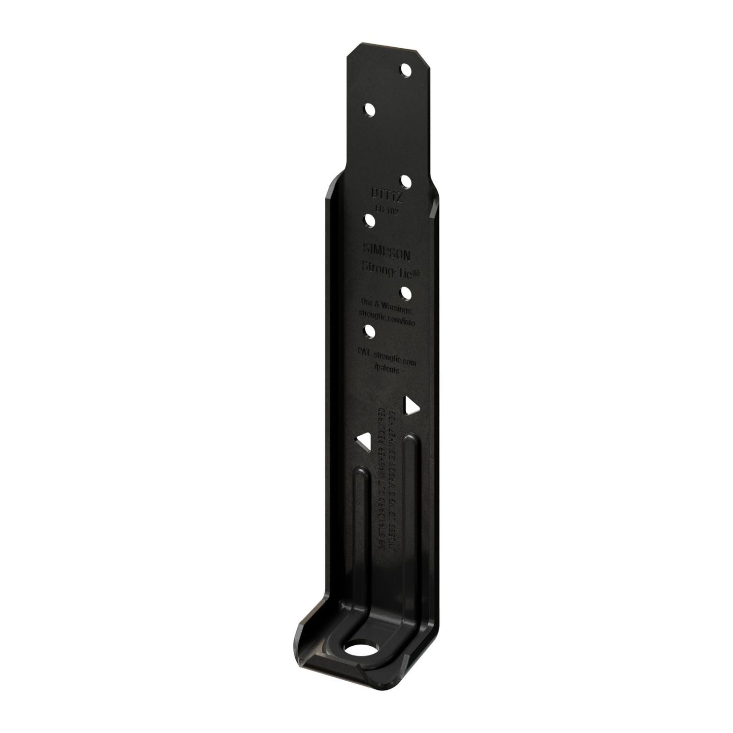 Simpson Strong-Tie DTT1PC Deck Tension Tie for 2x - Black Powder Coat, ZMAX