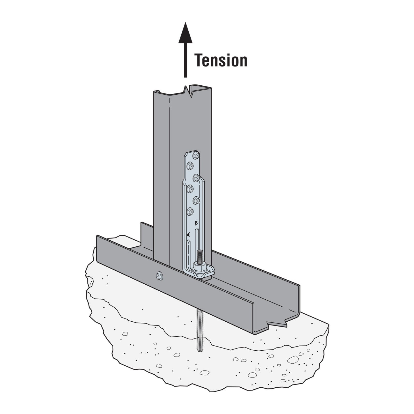 Simpson Strong-Tie DTT1Z Deck Tension Tie installation