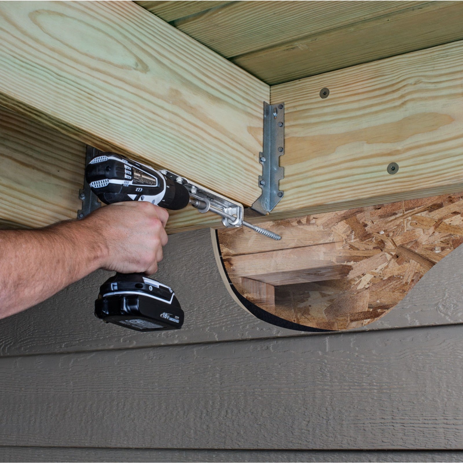 Simpson Strong-Tie DTT1Z Deck Tension Tie installation