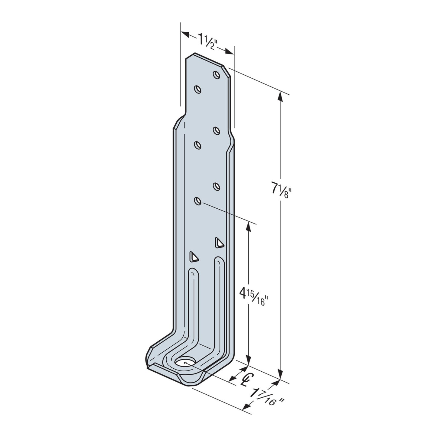 Simpson Strong-Tie DTT1Z Deck Tension Tie specifications
