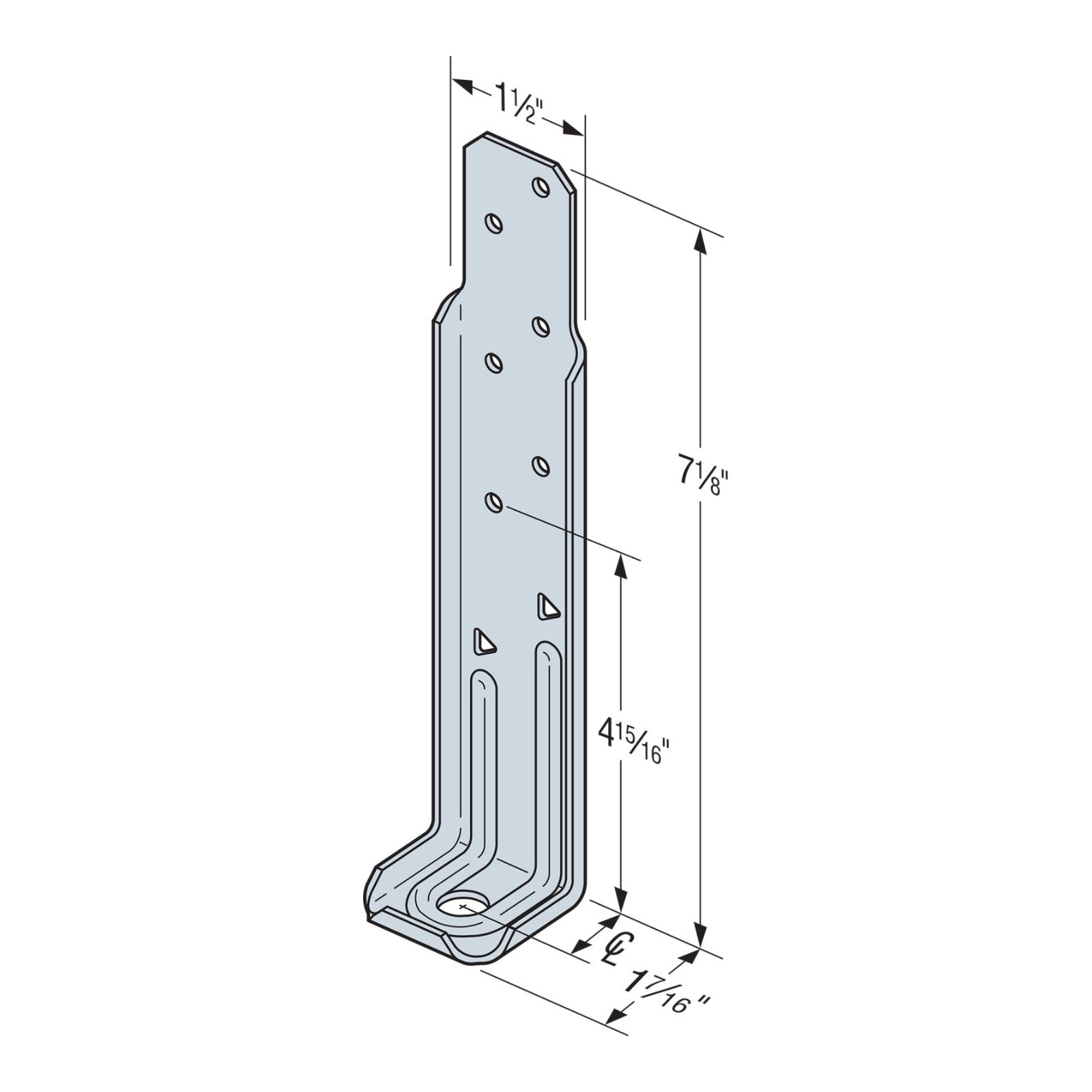 Simpson Strong-Tie DTT1Z Deck Tension Tie specifications