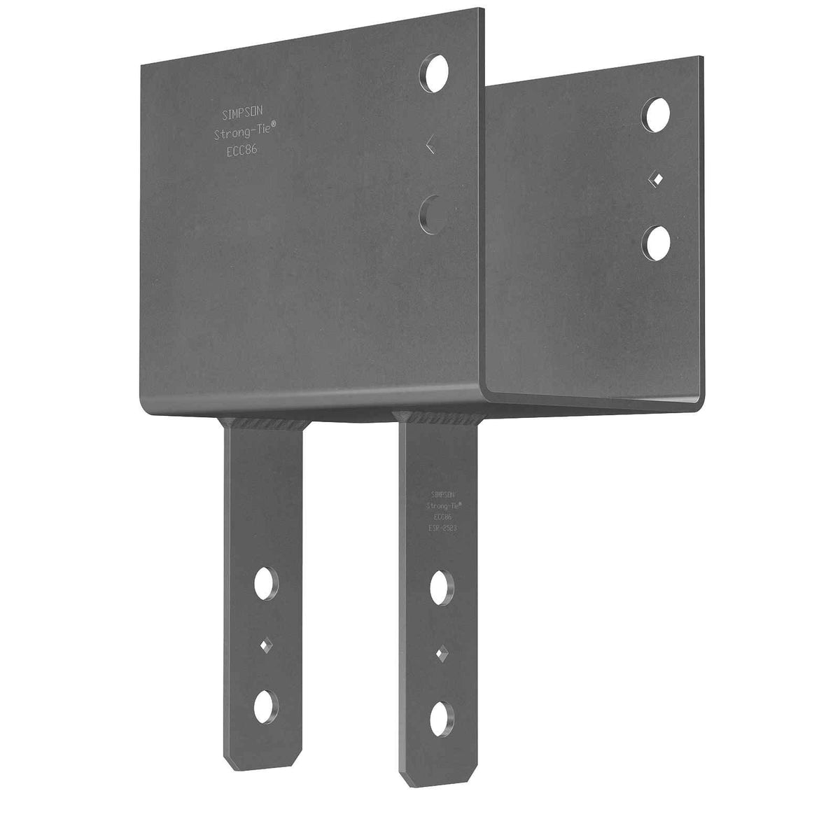 Simpson ECC86ROT End Column Cap (90 Deg. Rotated Straps) - Gray Paint ...