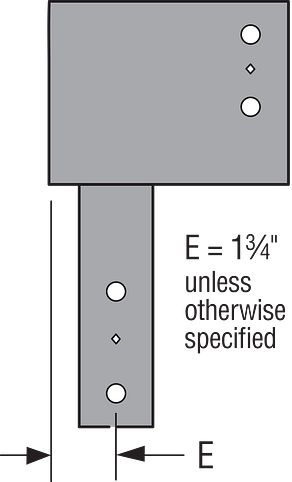 Simpson ECC66ROT  End Column Cap (90 Deg. Rotated Straps)- Gray Paint