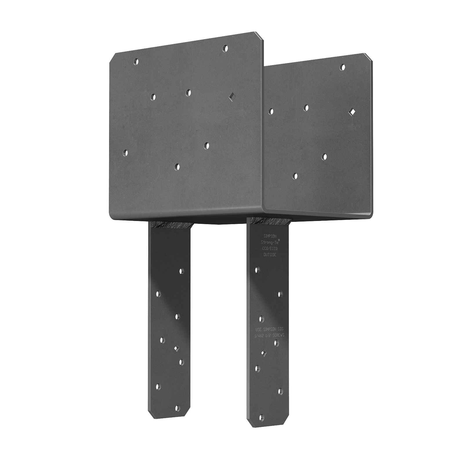 Simpson ECCQ106SDS2.5ROT End Column Cap w/SDS Screws (90 Deg. Rotated Straps) 