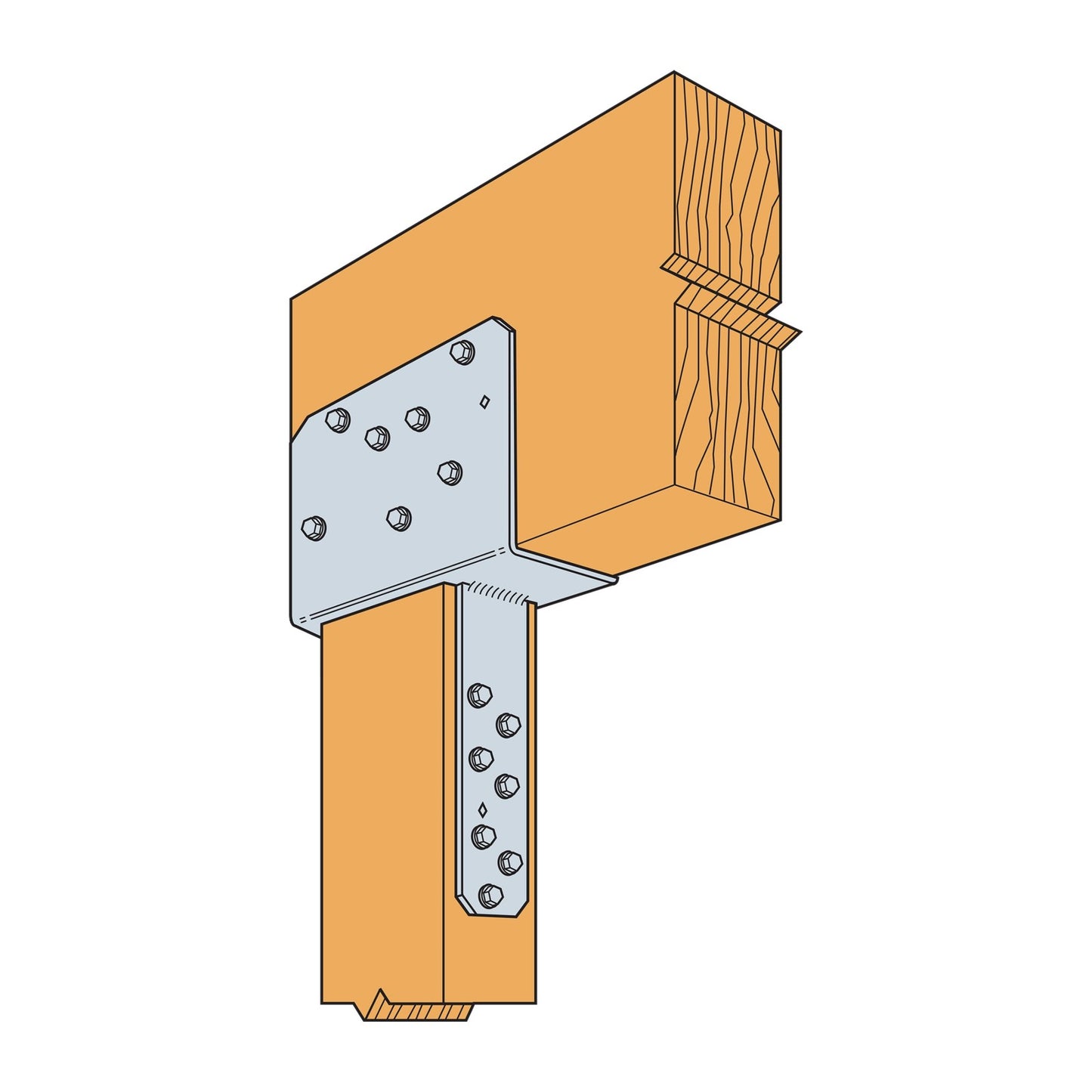 Simpson ECCQ4.62X-SDS2.5 End Column Cap for Triple 2X Beam