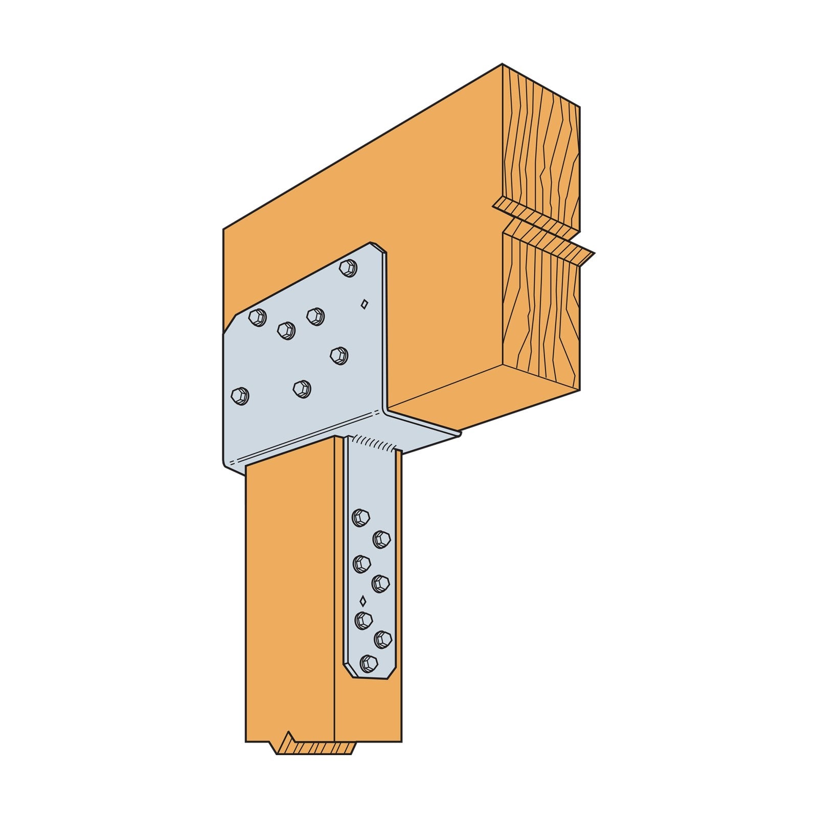 Simpson ECCQ4X-SDS2.5 End Column Cap for 4X Beam