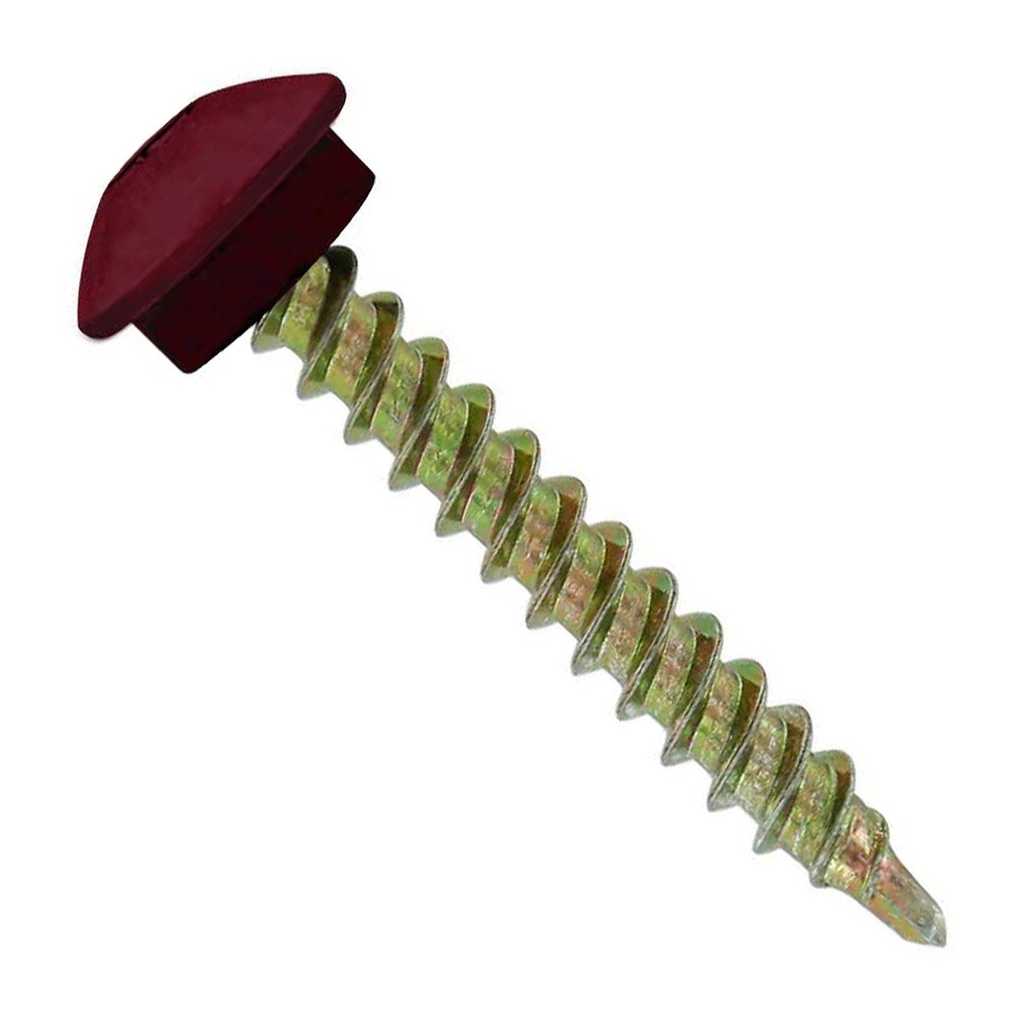 #10 x 112 inch Eclipse Woodbinder Metal Roofing Screw Burgundy Pkg 250