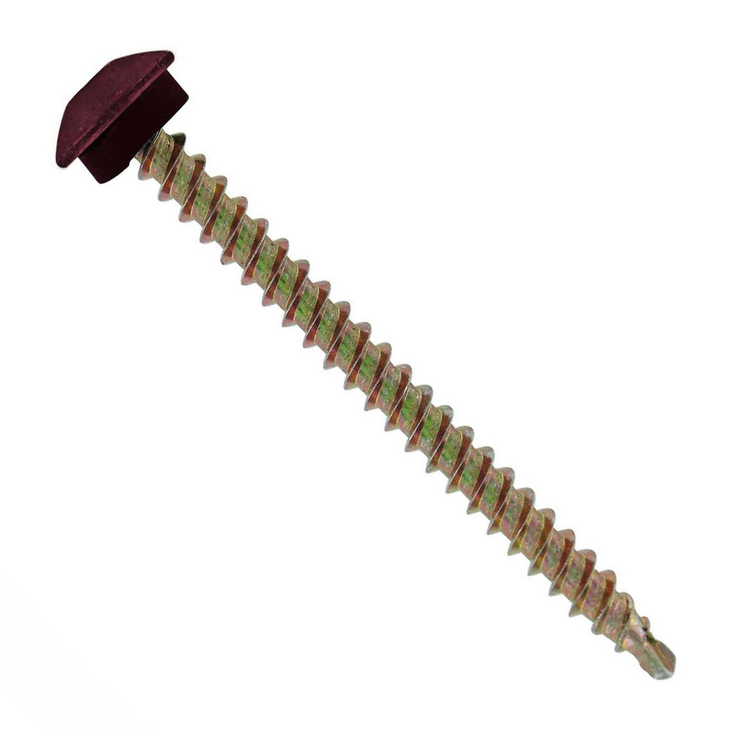 #10 x 212 inch Eclipse Woodbinder Metal Roofing Screw Burgundy Pkg 250