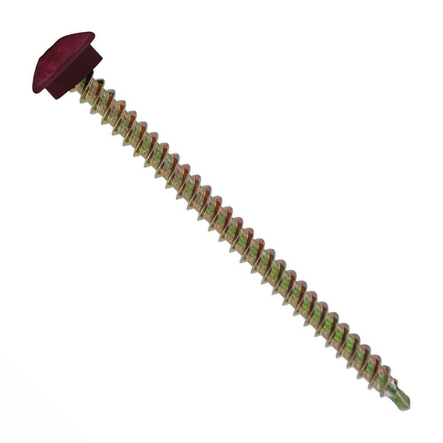 #10 x 3 inch Eclipse Woodbinder Metal Roofing Screw Burgundy Pkg 250