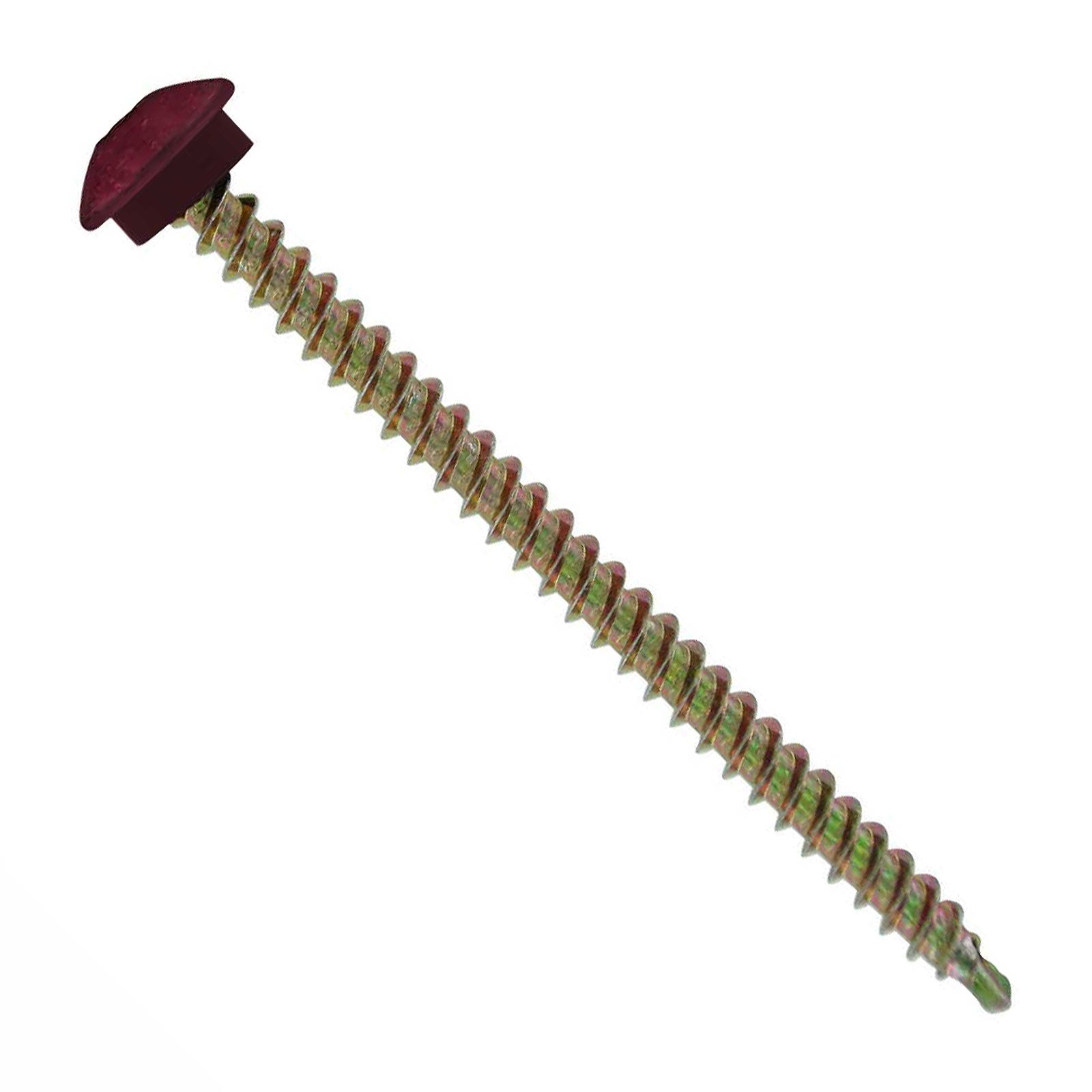 #10 x 3 inch Eclipse Woodbinder Metal Roofing Screw Burgundy Pkg 250