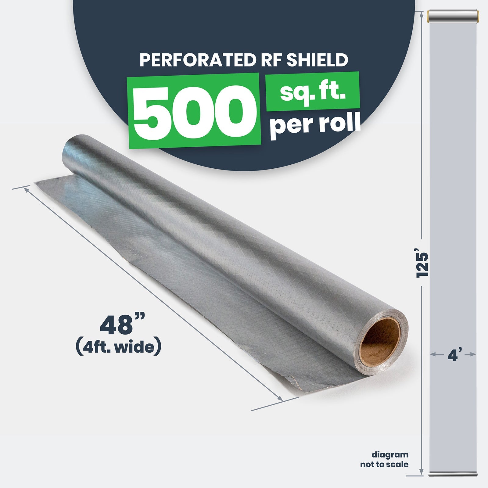 Fi-Foil RF Shield SCIF Barrier - Solid, 4' x 125' (500 sq ft