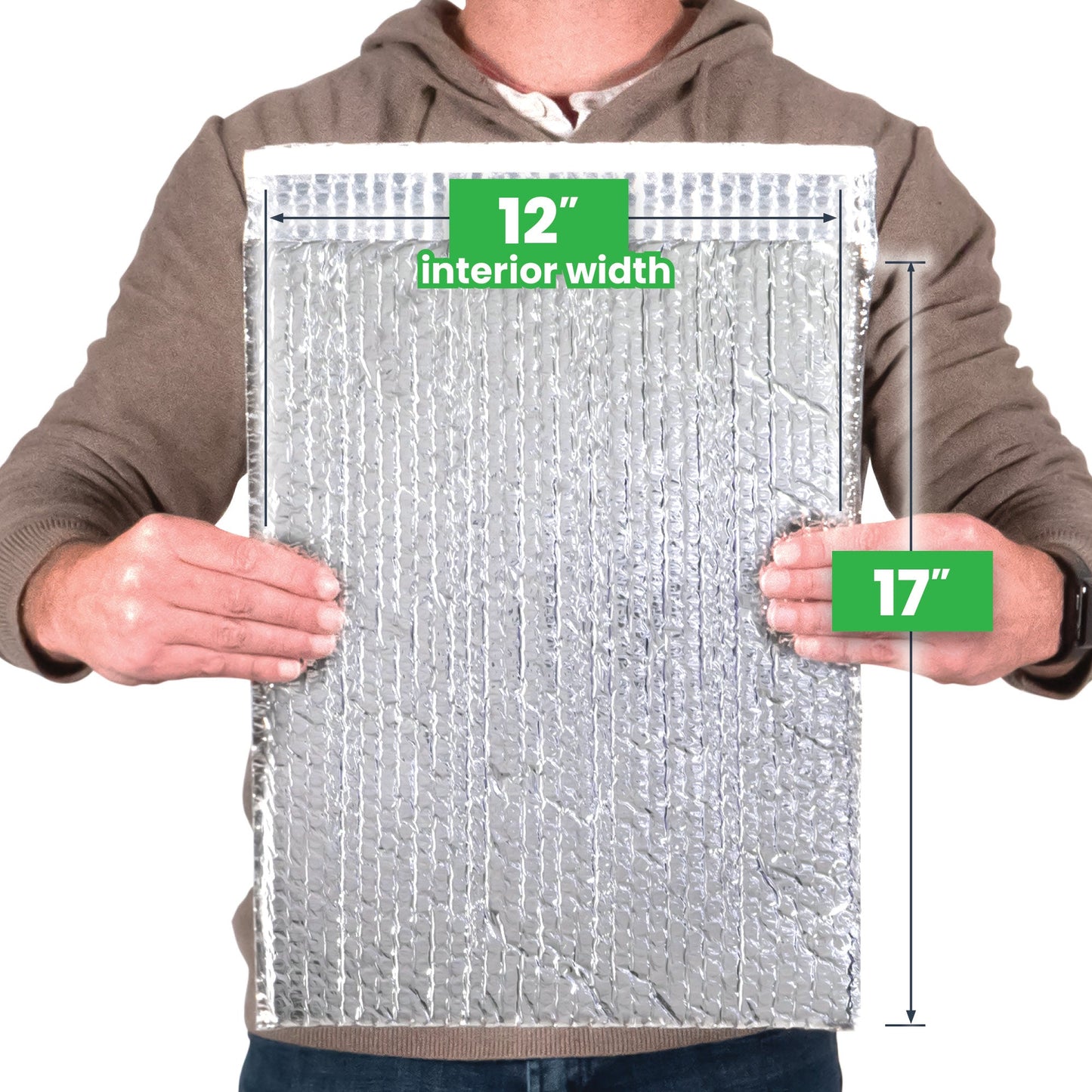 12" x 17" Ecofoil Thermal Bubble Mailers - Pkg 75