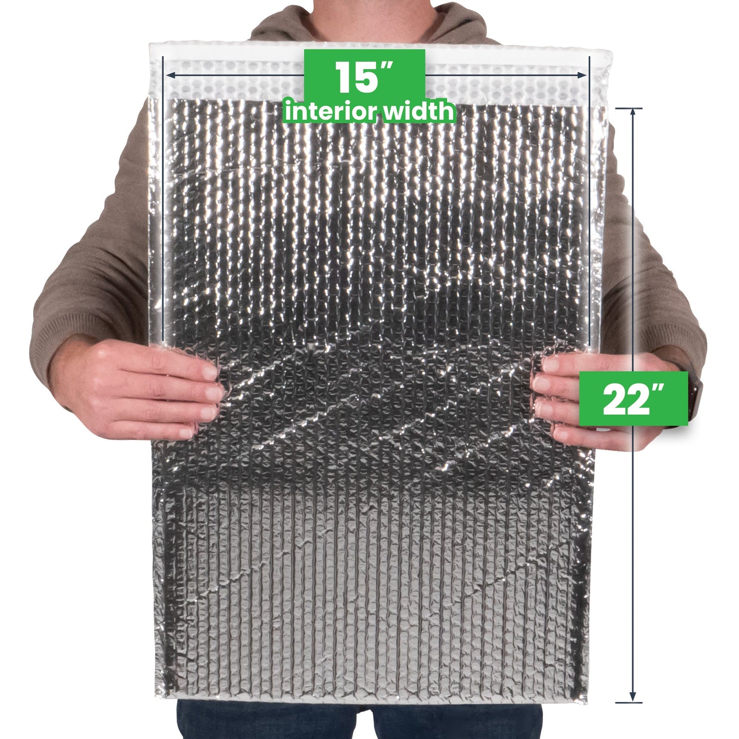 15" x 22" Ecofoil Thermal Bubble Mailers - Pkg 50