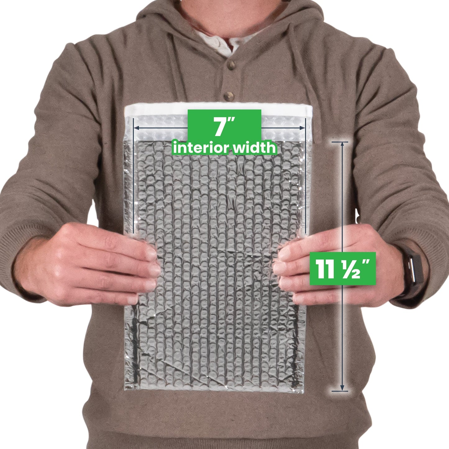 7" x 11.5" Ecofoil Thermal Bubble Mailers - Pkg 100