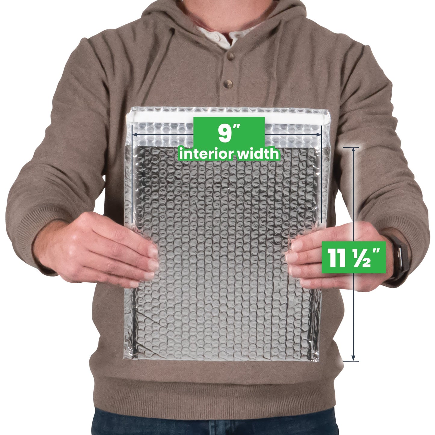 9" x 11.5" Ecofoil Thermal Bubble Mailers - Pkg 100