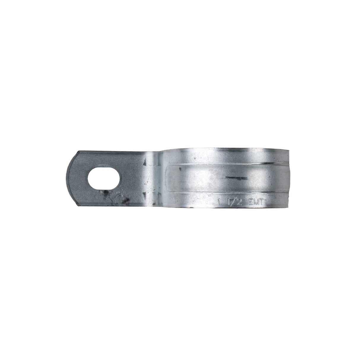 Conquest 1-1/2" One-Hole EMT Conduit Pipe Clamp - Pre-Galvanized