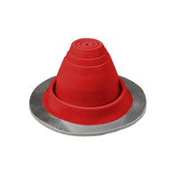 #1 Roofjack Retrofit Round Silicone Pipe Flashing Boot for Metal Roof, Red