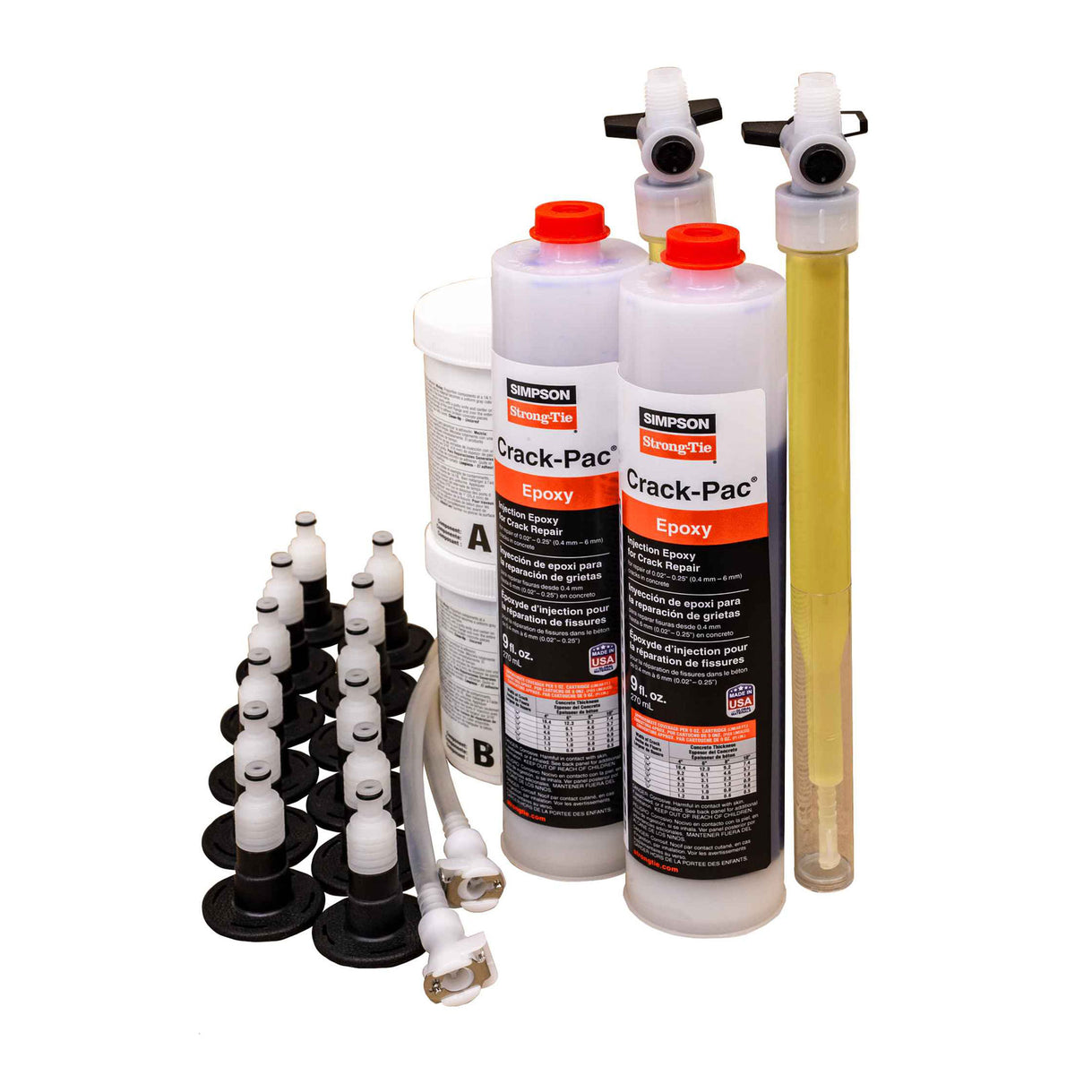 Simpson ETIPAC2G10KT Crack-Pac Injection Epoxy Kit - 9 Oz. Cartridge ...