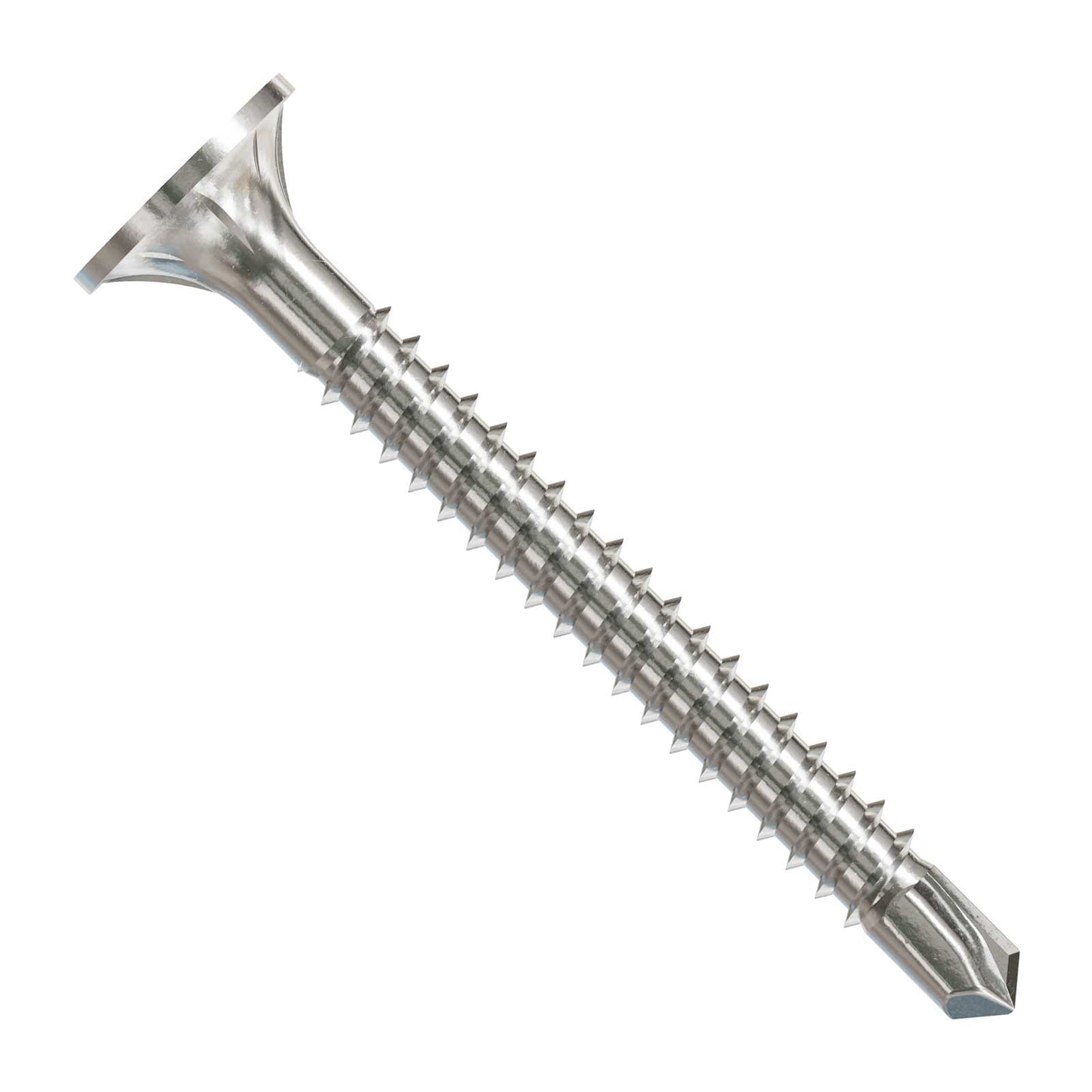 Simpson Strong-Tie #8 x 1-5/8" Self-Drilling Square Drive Fiber-Cement Screw, Square Wafer Head - 410 Stainless Steel, Qty. 1,000