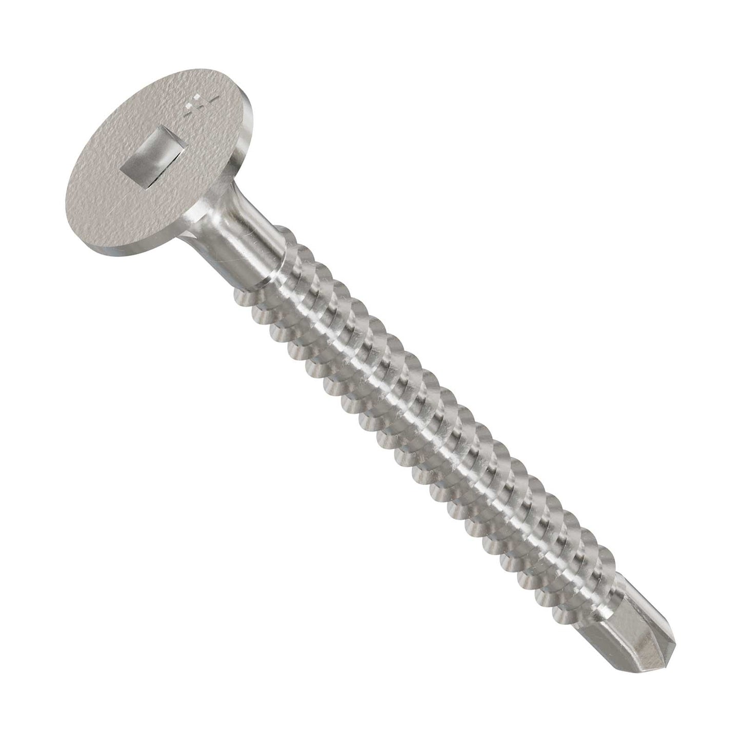 Simpson Strong-Tie #8 x 1-5/8" Self-Drilling Square Drive Fiber-Cement Screw, Square Wafer Head - 410 Stainless Steel, Qty. 1,000