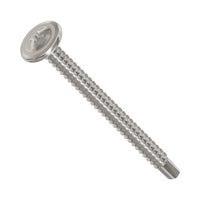 #8 x 2" Self-Drilling Wire-Lath Modified Truss-Head Screw - 410 Stainless Steel, Pkg 100
