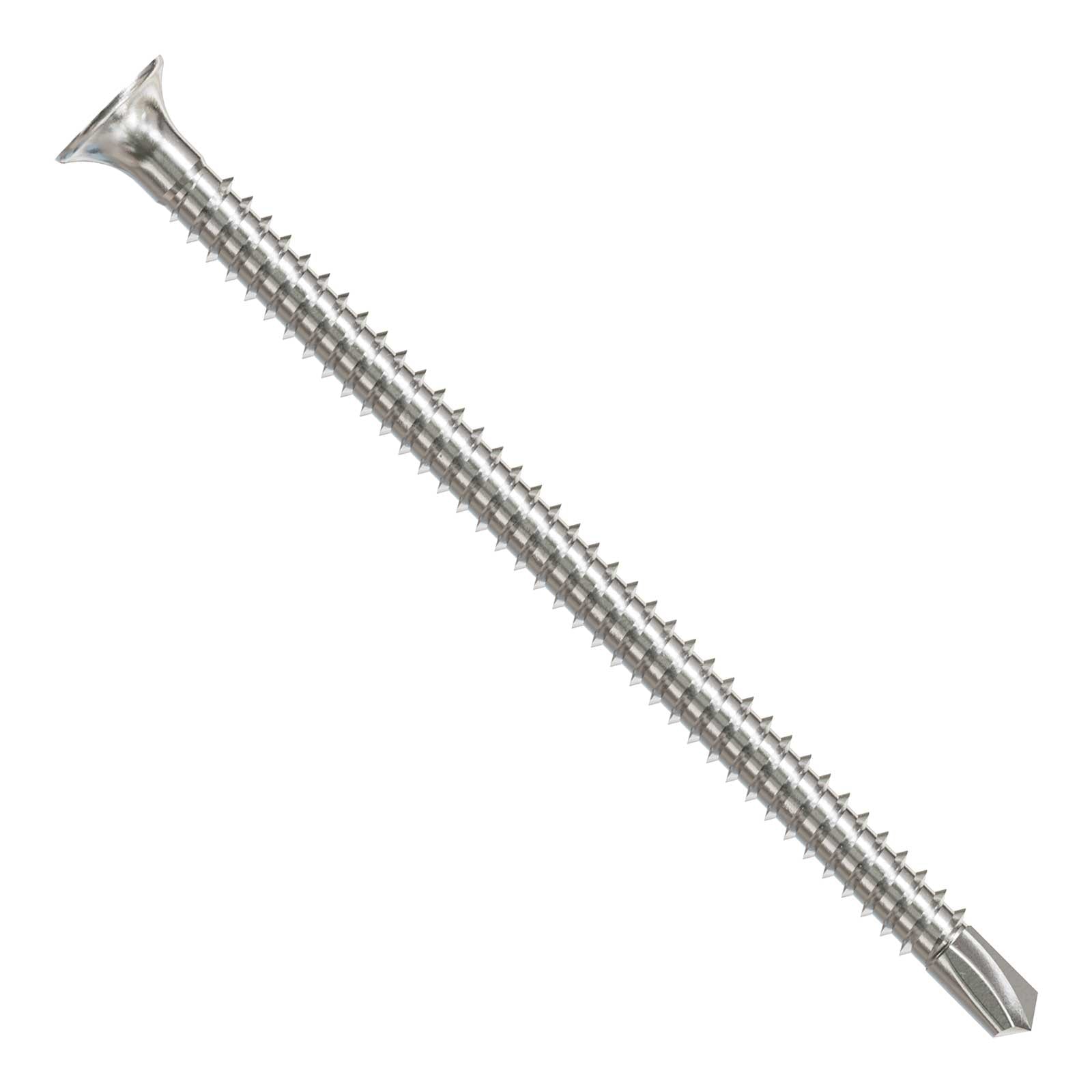 #10 x 3" Square Drive Self-Drilling Bugle-Head Screw - 410 Stainless Steel