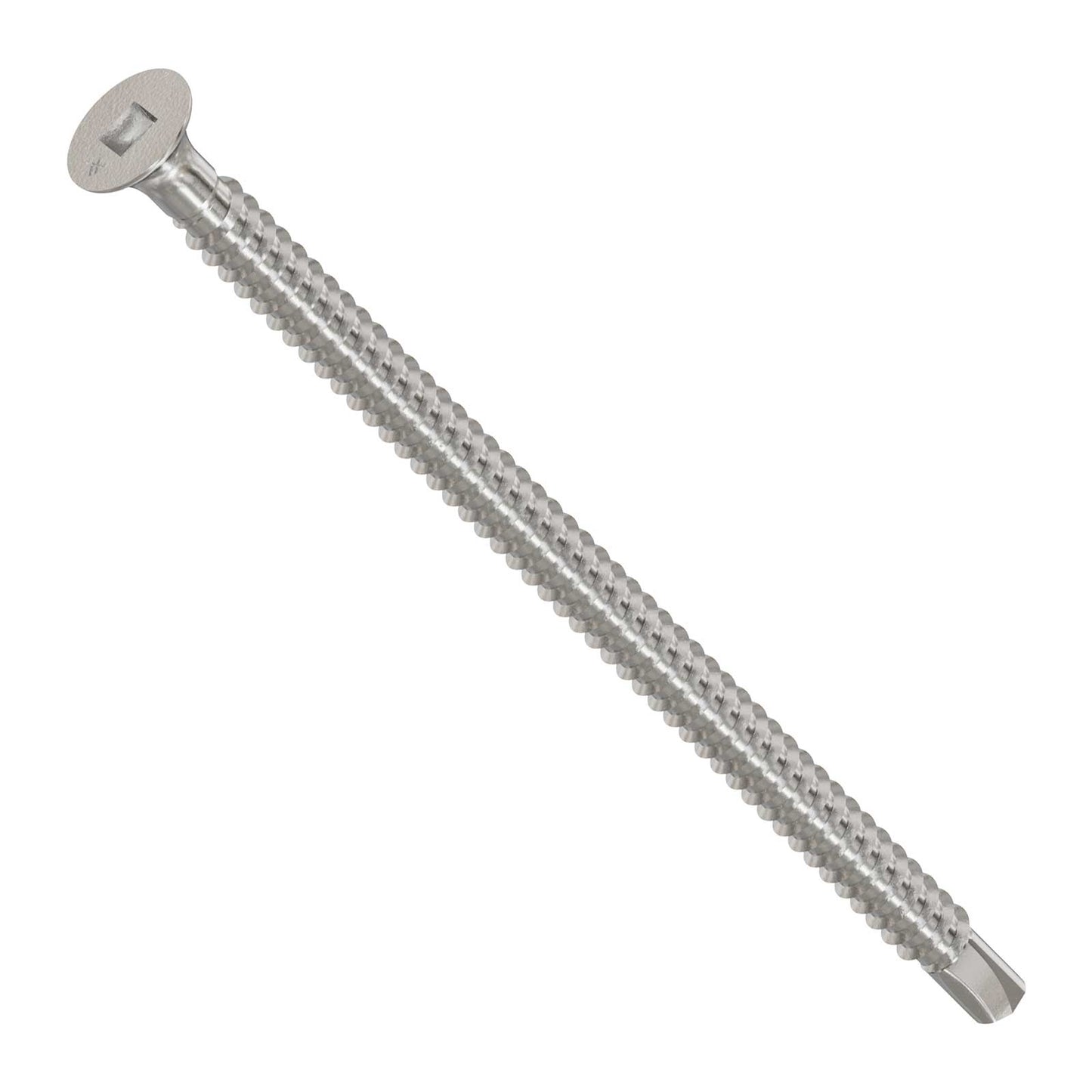 #10 x 3-1/2" Square Drive Self-Drilling Bugle-Head Screw - 410 Stainless Steel