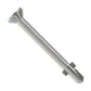 #12 x 2-1/2" Self-Drilling Flat Head Screw with Wings - 410 Stainless Steel, Pkg 1800