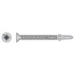 Metal screw on a white background