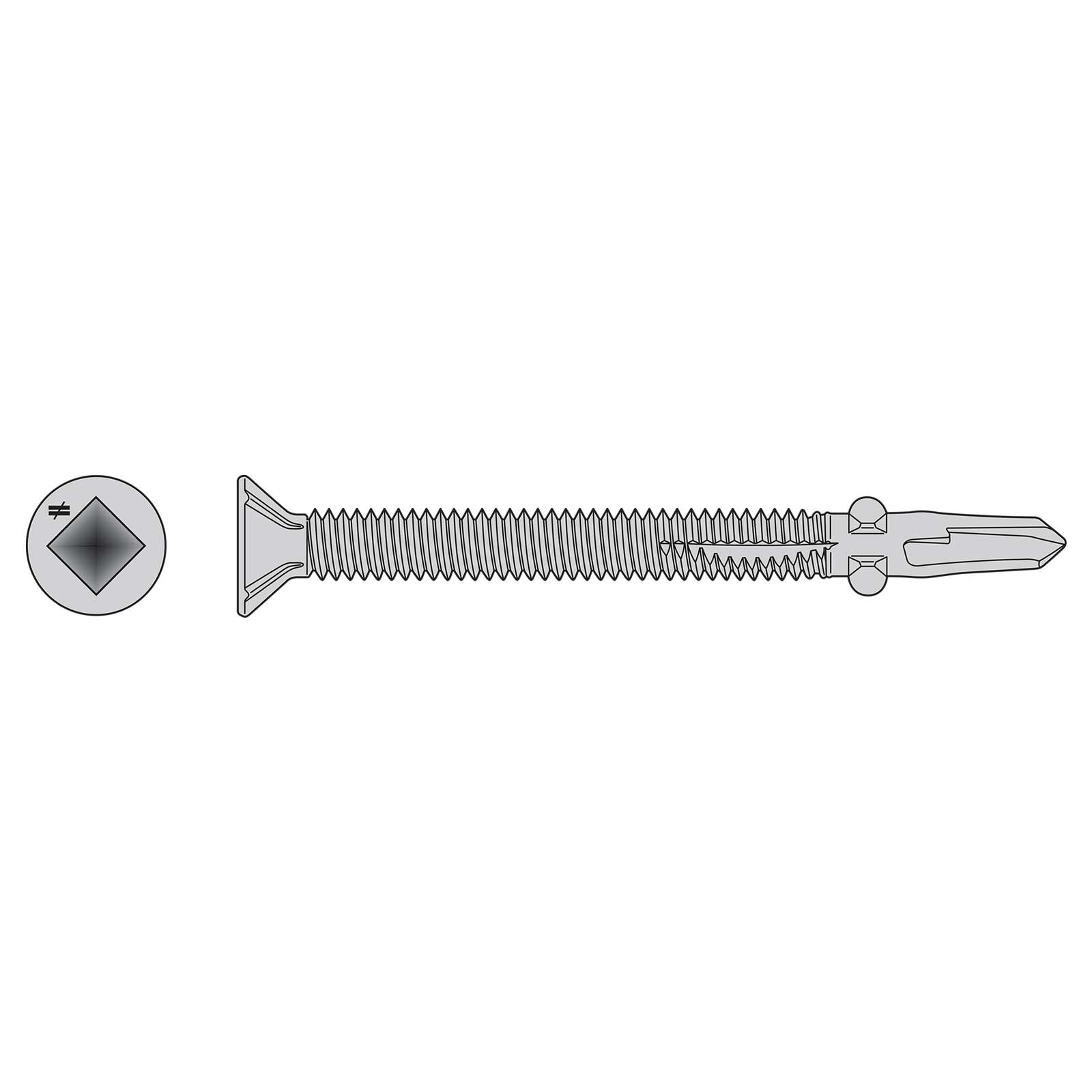 Metal screw on a white background