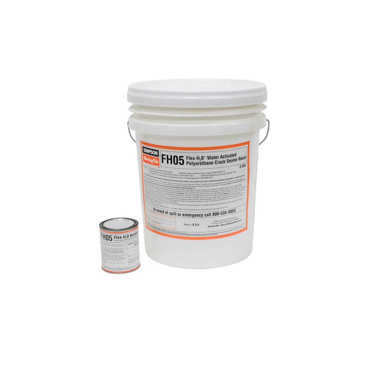 Simpson FH05 Crack-Pac Flex-420 Polyurethane Crack Sealer, 5 Gallon Resin w/ Pint of Accelerant