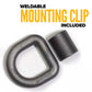 1" Weldable D-Ring with Mounting Clip - 47,000 lbs. BS | 10-Pack
