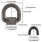 1" Weldable D-Ring with Mounting Clip - 47,000 lbs. BS