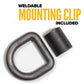 3/4" Weldable D-Ring with Mounting Clip - 26,500 lbs. BS | 10-Pack