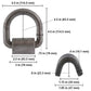 3/4" Weldable D-Ring with Mounting Clip - 26,500 lbs. BS