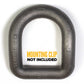 1" Bent Weldable D-Ring - 46,750 lbs. BS | 50-Pack