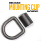 5/8" Weldable D-Ring with Mounting Clip - 18,000 lbs. BS | 50-Pack