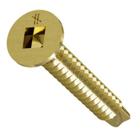 #8 x 1-1/4" Quik Drive FHSD Self-Drilling Wood-To-CFS Collated Screws, Yellow Zinc, Pkg 2500