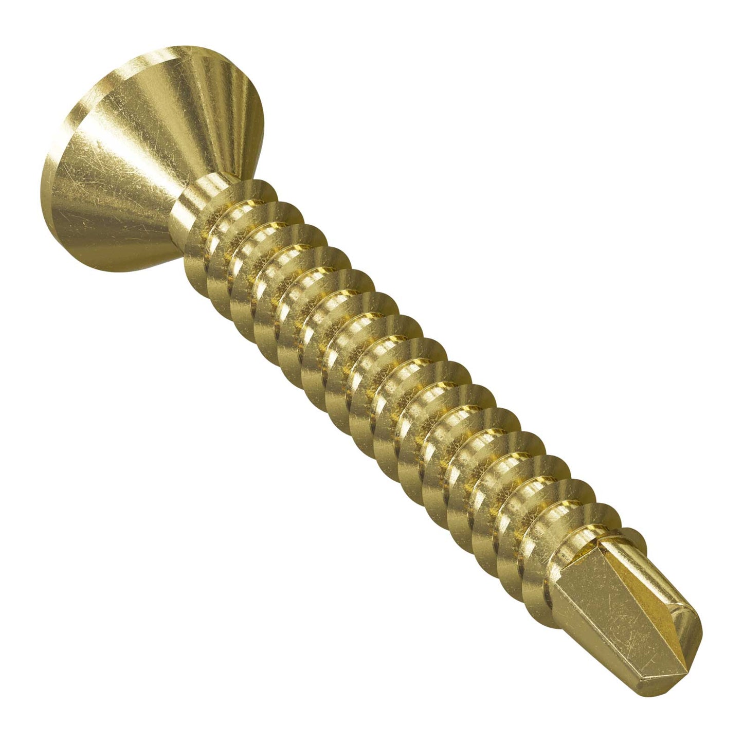 #8 x 1-1/4" Quik Drive FHSD Self-Drilling Wood-To-CFS Collated Screws, Yellow Zinc, Pkg 2500