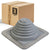 #3 Roofjack Square Silicone Pipe Flashing Boot for Metal Roof, Gray