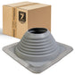 #7 Roofjack Square Silicone Pipe Flashing Boot for Metal Roof, Gray