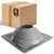 #9 Roofjack Square Silicone Pipe Flashing Boot for Metal Roof, Gray