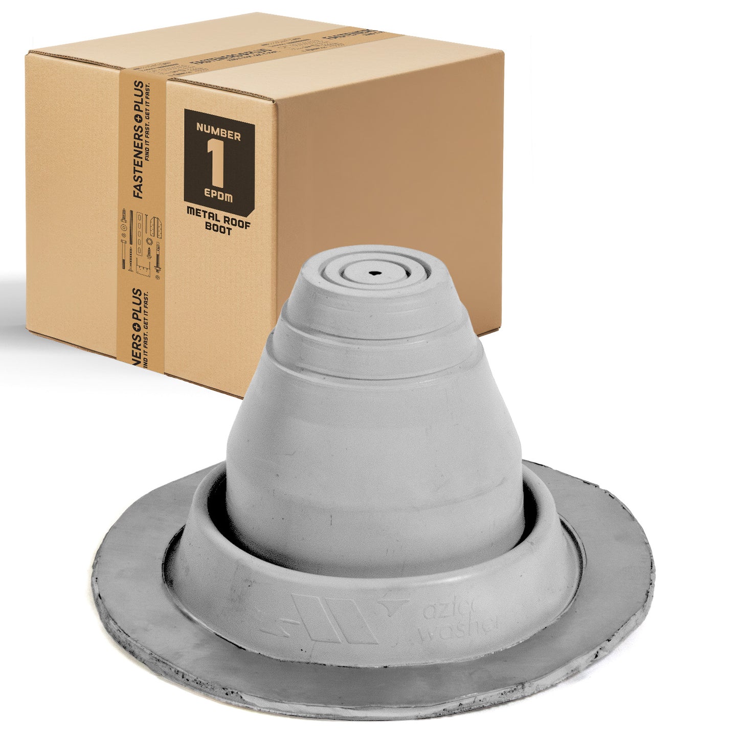 #1 Roofjack Round EPDM Pipe Flashing Boot for Metal Roof, White