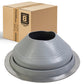 #8 Roofjack Round Silicone Pipe Flashing Boot for Metal Roof, Gray