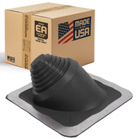 Roofjack Extreme Angle EPDM Pipe Flashing Boot for Metal Roof, Black