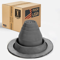#1 Roofjack Round EPDM Pipe Flashing Boot for Metal Roof, Dark Gray