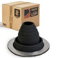 #2 Roofjack Round EPDM Pipe Flashing Boot for Metal Roof, Black