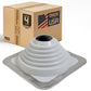 #4 Roofjack Square EPDM Pipe Flashing Boot for Metal Roof, White