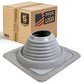 #5 Roofjack Square EPDM Pipe Flashing Boot for Metal Roof, Gray