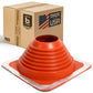 #6 Roofjack Square Silicone Pipe Flashing Boot for Metal Roof, Red